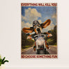 Metal Motorcycle Poster Wall Art Prints | Choose Something Fun | Home Decor Gift for Biker