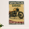 Metal Motorcycle Poster Wall Art Prints | Motorcycle Garage | Home Decor Gift for Biker