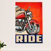 Metal Motorcycle Poster Wall Art Prints | Ride | Home Decor Gift for Biker