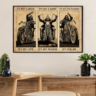 Metal Motorcycle Poster Wall Art Prints | My Passion | Home Decor Gift for Biker