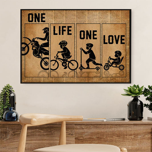 Metal Motorcycle Poster Wall Art Prints | Grow Up | Home Decor Gift for Biker