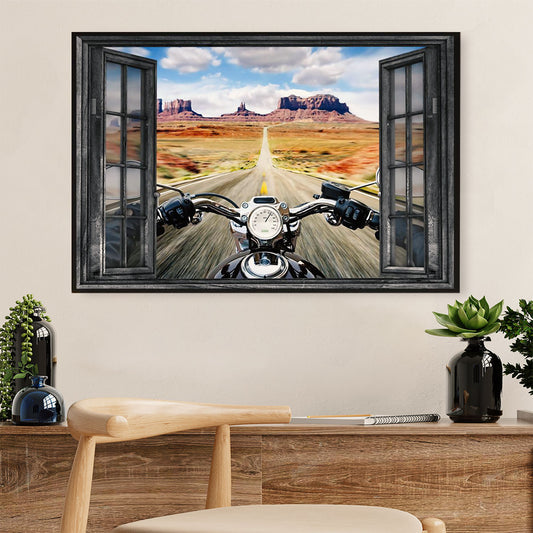 Metal Motorcycle Poster Wall Art Prints | Rider Window | Home Decor Gift for Biker