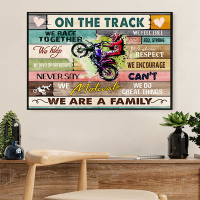 Metal Motorcycle Poster Wall Art Prints | We're A Family | Home Decor Gift for Biker