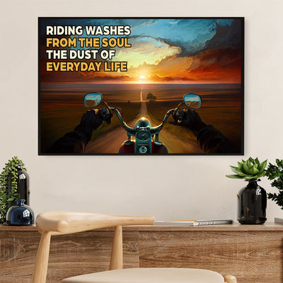 Metal Motorcycle Poster Wall Art Prints | Everyday Life | Home Decor Gift for Biker