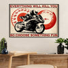Metal Motorcycle Poster Wall Art Prints | Choose Something Fun | Home Decor Gift for Biker