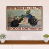 Metal Motorcycle Poster Wall Art Prints | Choose Something Fun | Home Decor Gift for Biker