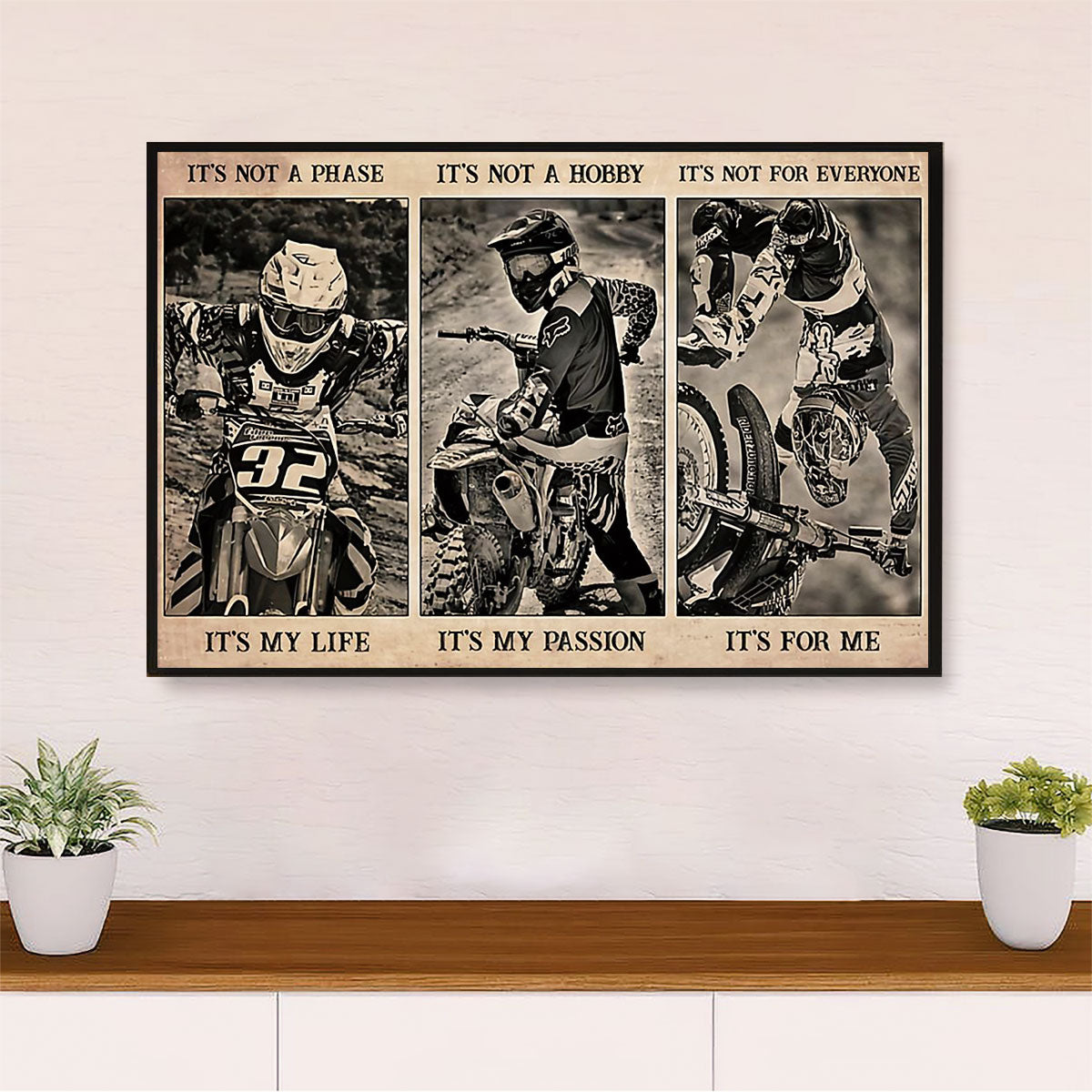 Metal Motorcycle Poster Wall Art Prints | My Life | Home Decor Gift for Biker