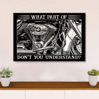 Metal Motorcycle Poster Wall Art Prints | What Part Of | Home Decor Gift for Biker