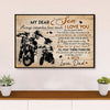 Metal Motorcycle Poster Wall Art Prints | Dad Biker to Son | Home Decor Gift for Biker