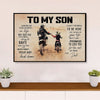 Metal Motorcycle Poster Wall Art Prints | Dad Biker to Son | Home Decor Gift for Biker