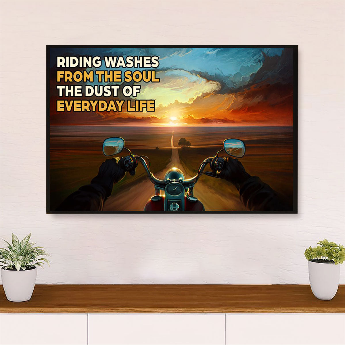 Metal Motorcycle Poster Wall Art Prints | Everyday Life | Home Decor Gift for Biker