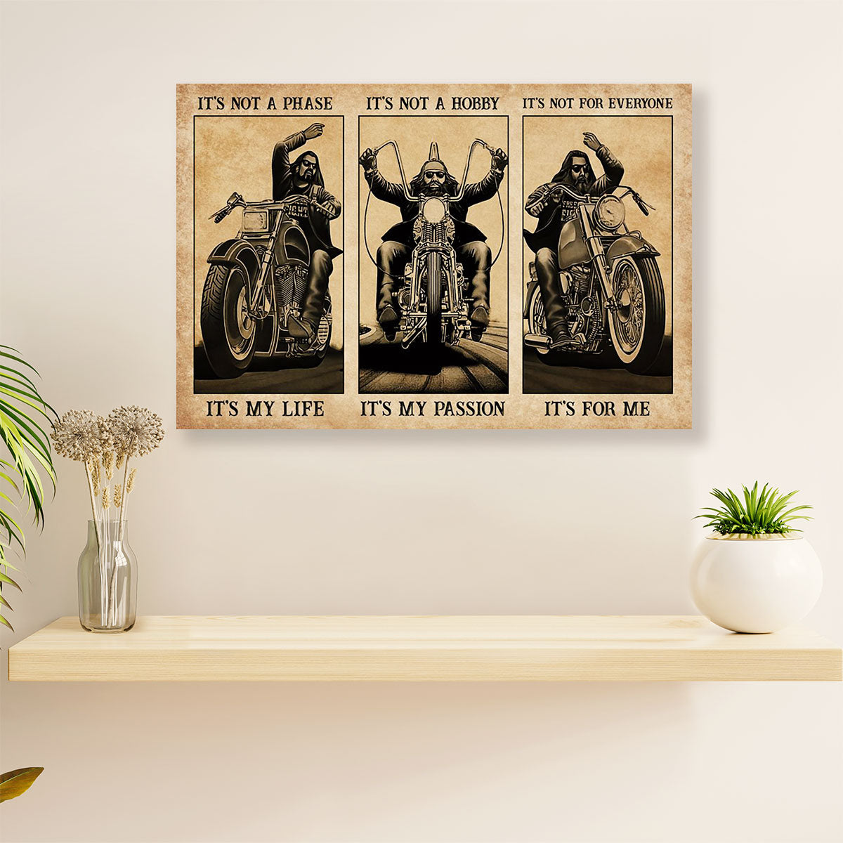 Metal Motorcycle Poster Wall Art Prints | My Passion | Home Decor Gift for Biker