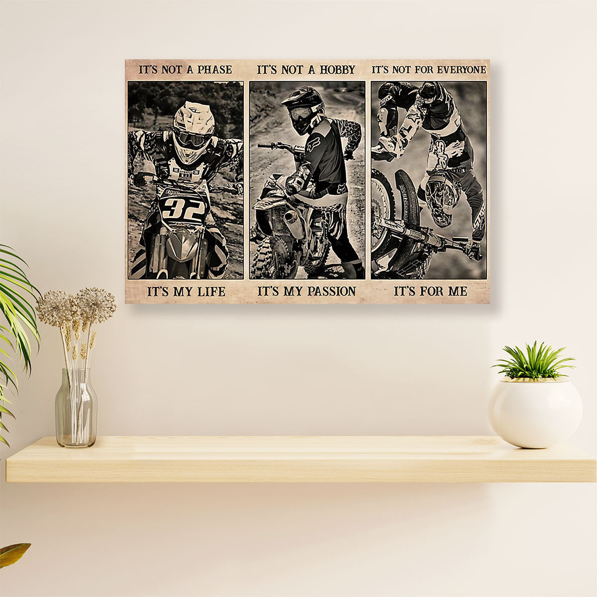 Metal Motorcycle Poster Wall Art Prints | My Life | Home Decor Gift for Biker