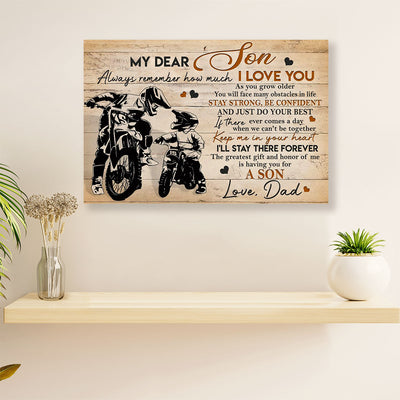 Metal Motorcycle Poster Wall Art Prints | Dad Biker to Son | Home Decor Gift for Biker