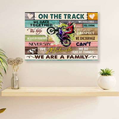 Metal Motorcycle Poster Wall Art Prints | We're A Family | Home Decor Gift for Biker