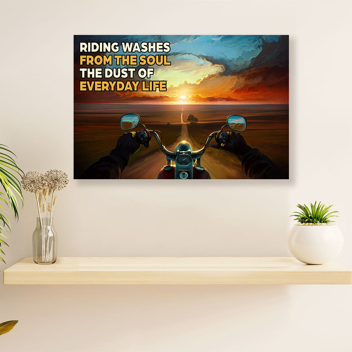 Metal Motorcycle Poster Wall Art Prints | Everyday Life | Home Decor Gift for Biker