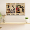 Metal Motorcycle Poster Wall Art Prints | Humble Badass Rider | Home Decor Gift for Biker