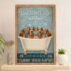 Funny Cute Dachshund Poster Wall Art Print | Dachshund Bath Soap | Gift for Dachshund Dog Puppies Lover