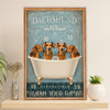 Funny Cute Dachshund Canvas Wall Art Print | Dachshund Bath Soap | Gift for Dachshund Dog Puppies Lover