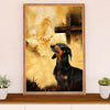 Funny Cute Dachshund Canvas Wall Art Print | God's Hands | Gift for Dachshund Dog Puppies Lover