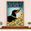 Funny Cute Dachshund Poster Wall Art Print | My Sunshine | Gift for Dachshund Dog Puppies Lover