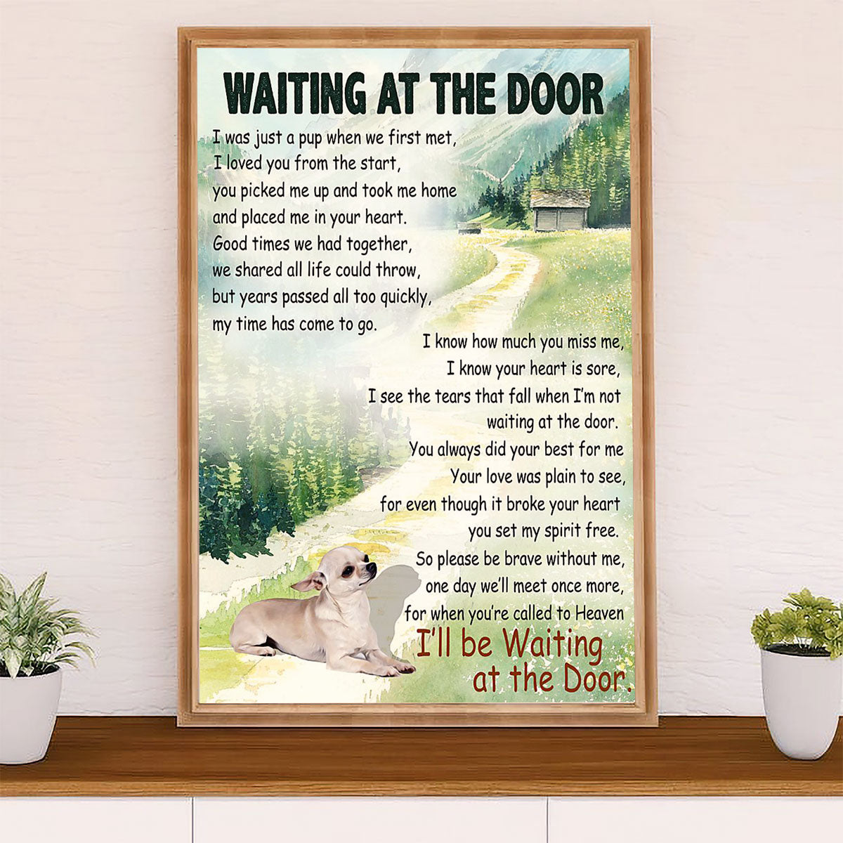 Chihuahua Canvas Wall Art | Chihuahua Memorial | Gift for Chihuahua Dog Puppies Lover