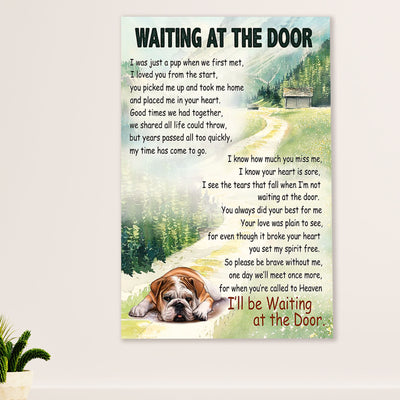 English Bulldog Poster Wall Art | Bulldog Memorial | Gift for British Bulldog Puppies Lover