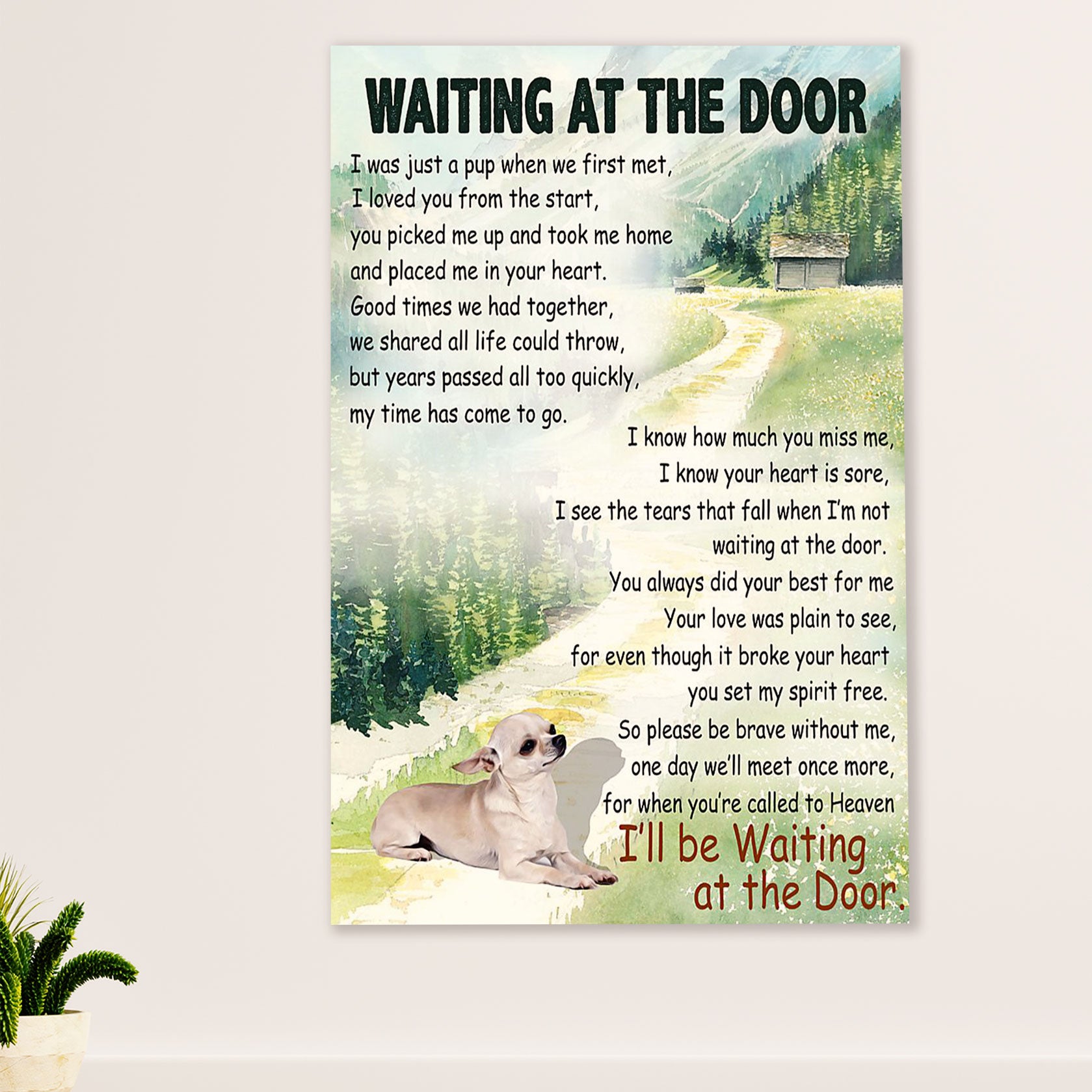 Chihuahua Poster Wall Art | Chihuahua Memorial | Gift for Chihuahua Dog Puppies Lover