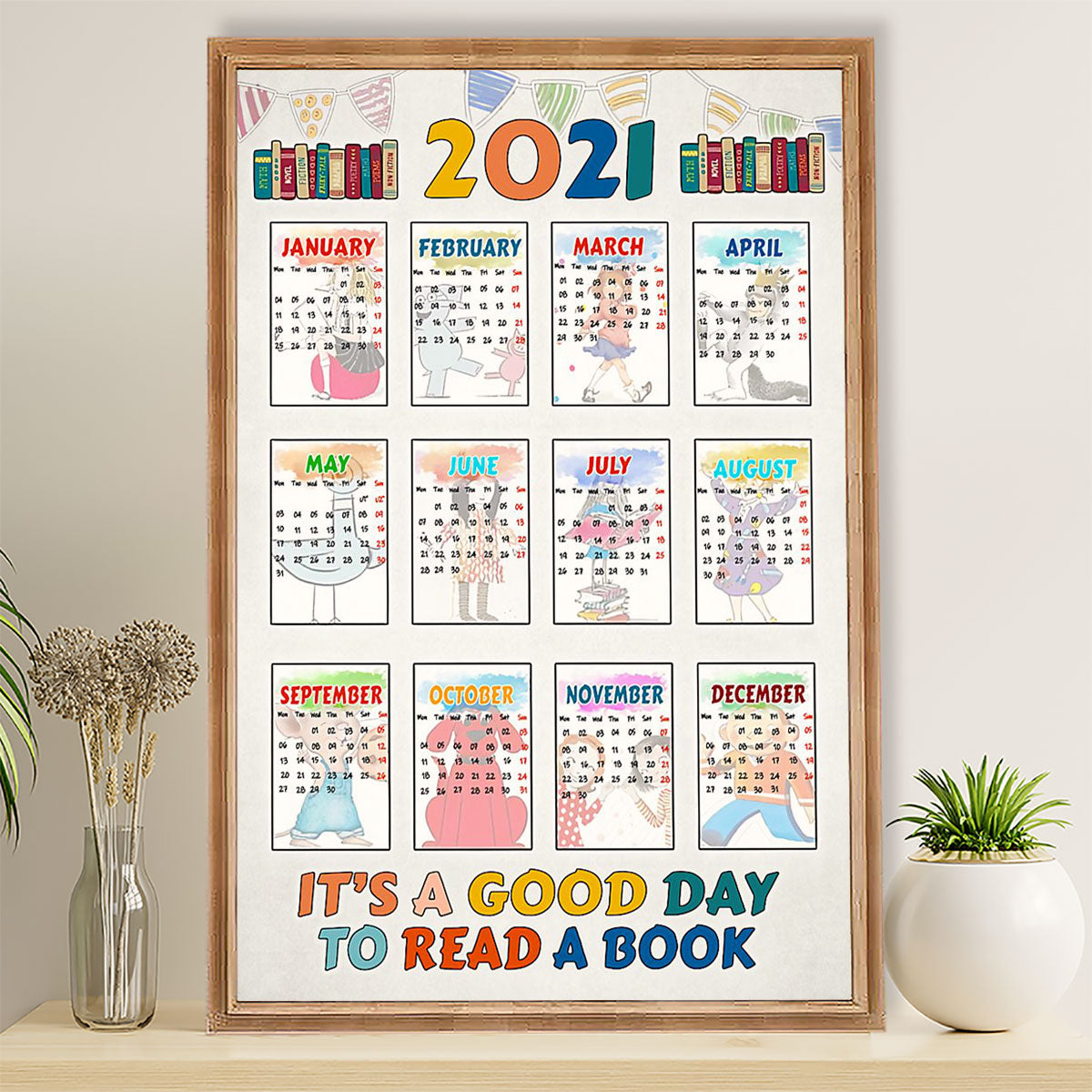 Teacher Classroom Poster 2021 Calendar | Student Wall Art Back to School Gift for Teacher