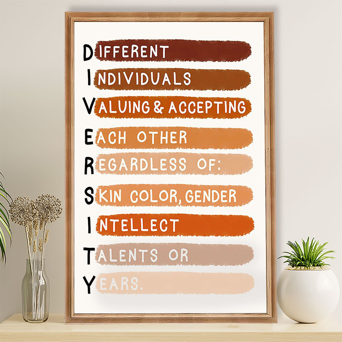 Teacher Classroom Poster Diversity | Student Wall Art Back to School Gift for Teacher