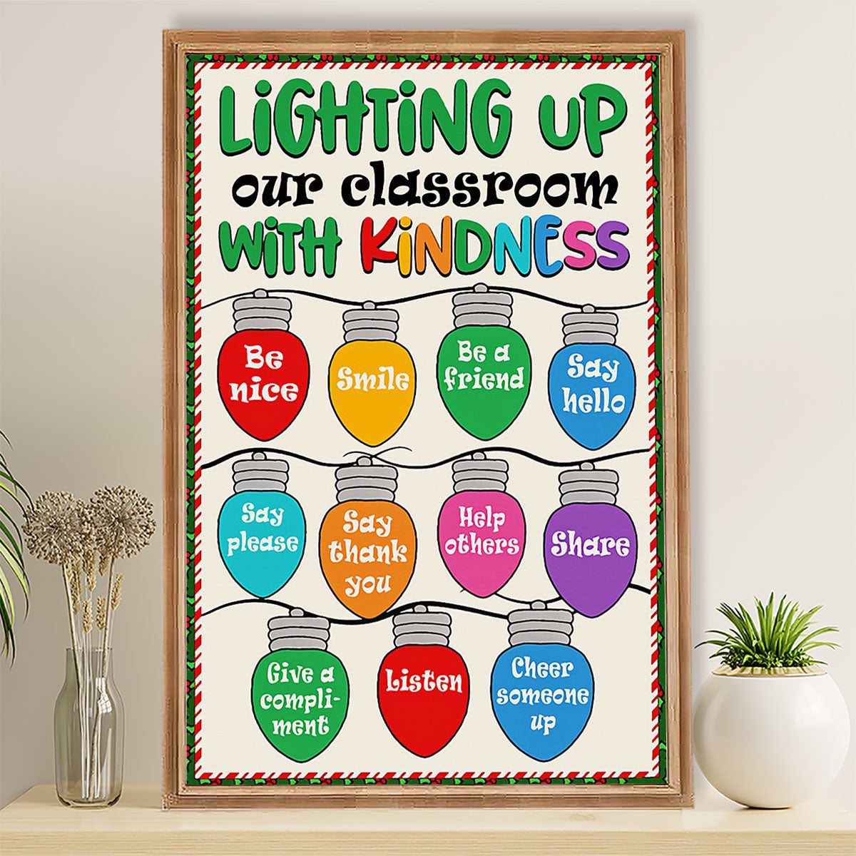 Teacher Classroom Poster Lighting Up Our Classroom | Student Wall Art Back to School Gift for Teacher