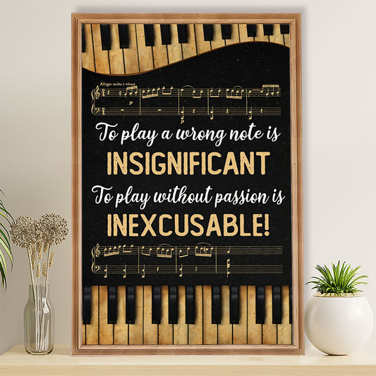 Teacher Classroom Poster To Play A Wrong Note Is Insignificant | Student Wall Art Back to School Gift for Teacher