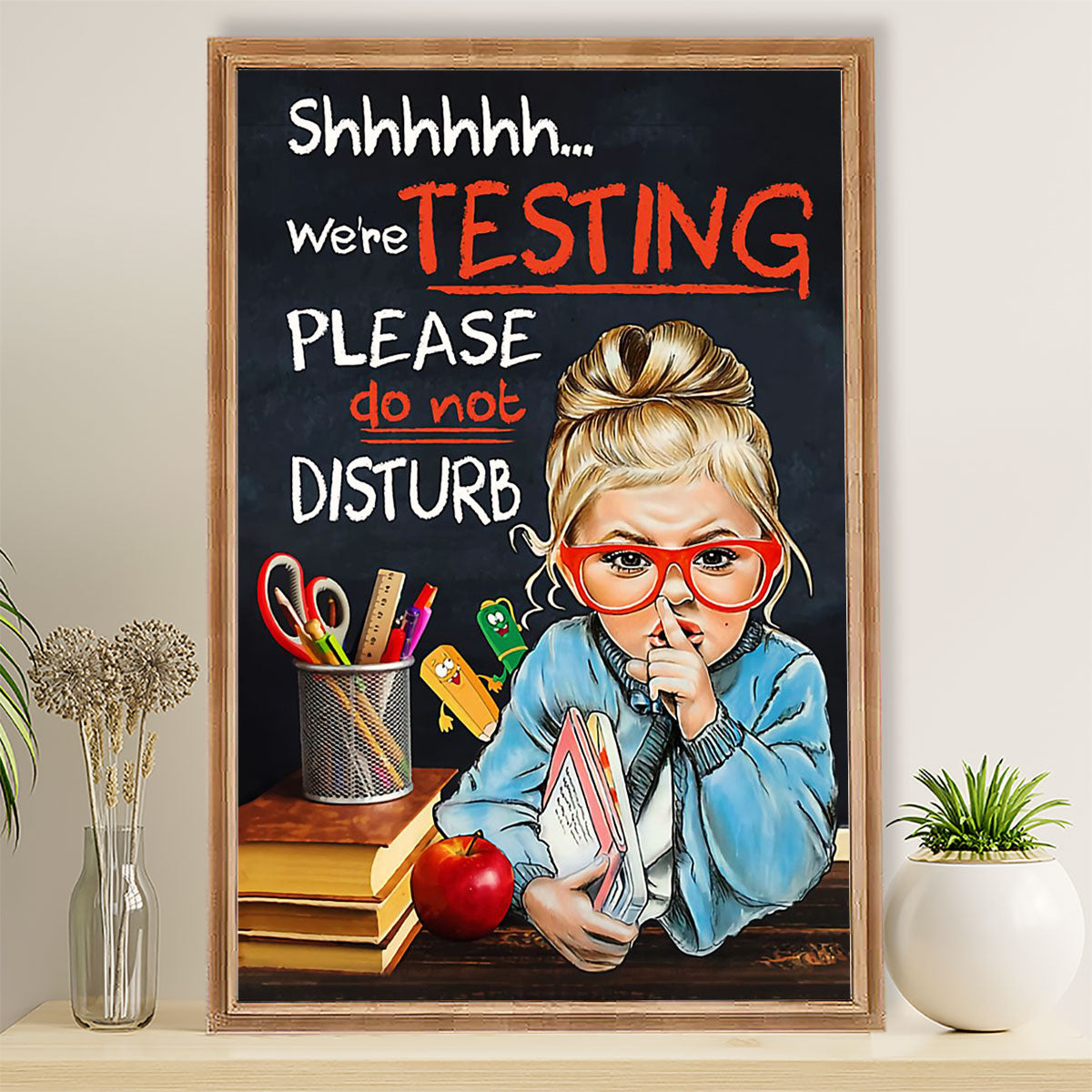 Teacher Classroom Poster Do Not Disturb | Student Wall Art Back to School Gift for Teacher