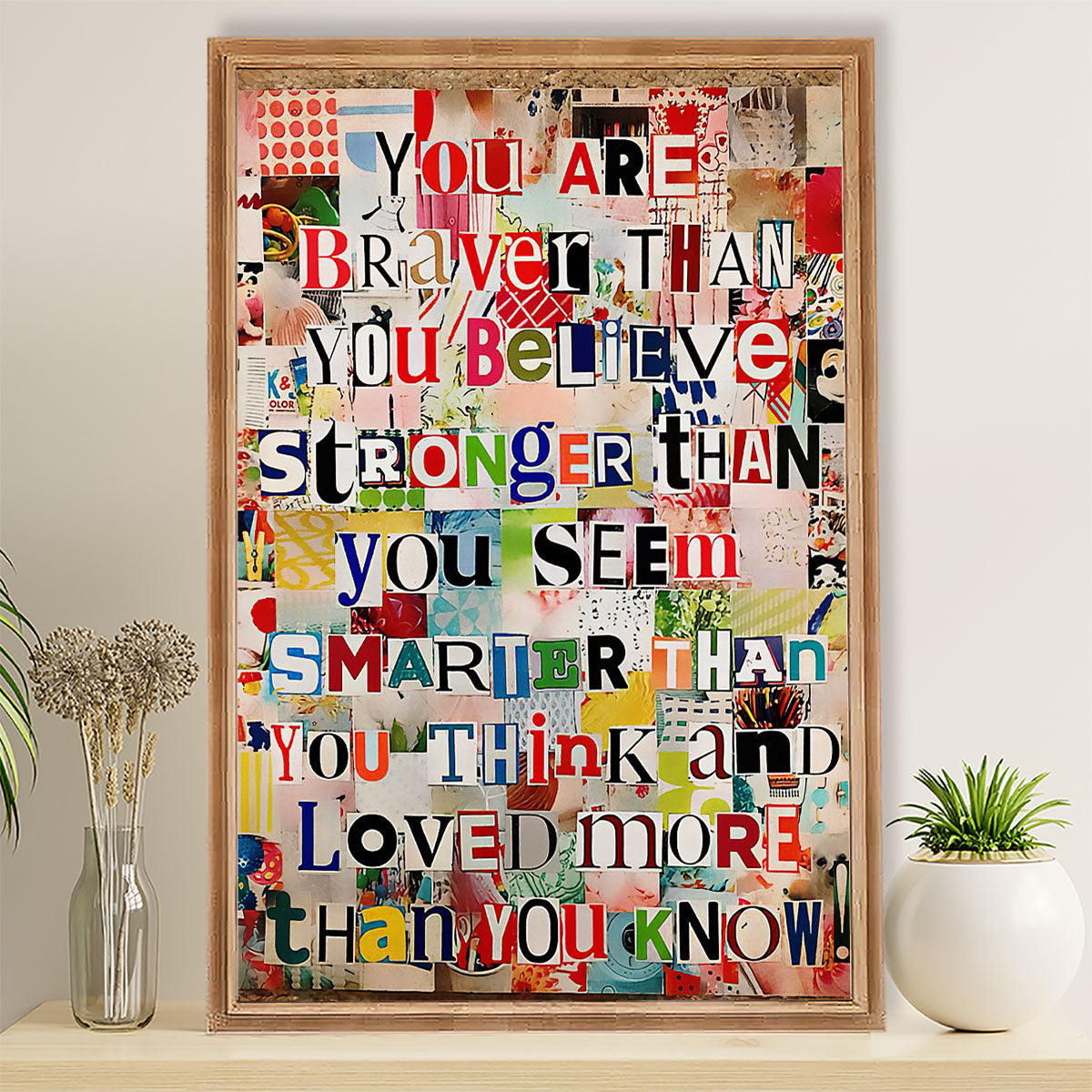 Teacher Classroom Poster You Are Braver Than You Believe | Student Wall Art Back to School Gift for Teacher