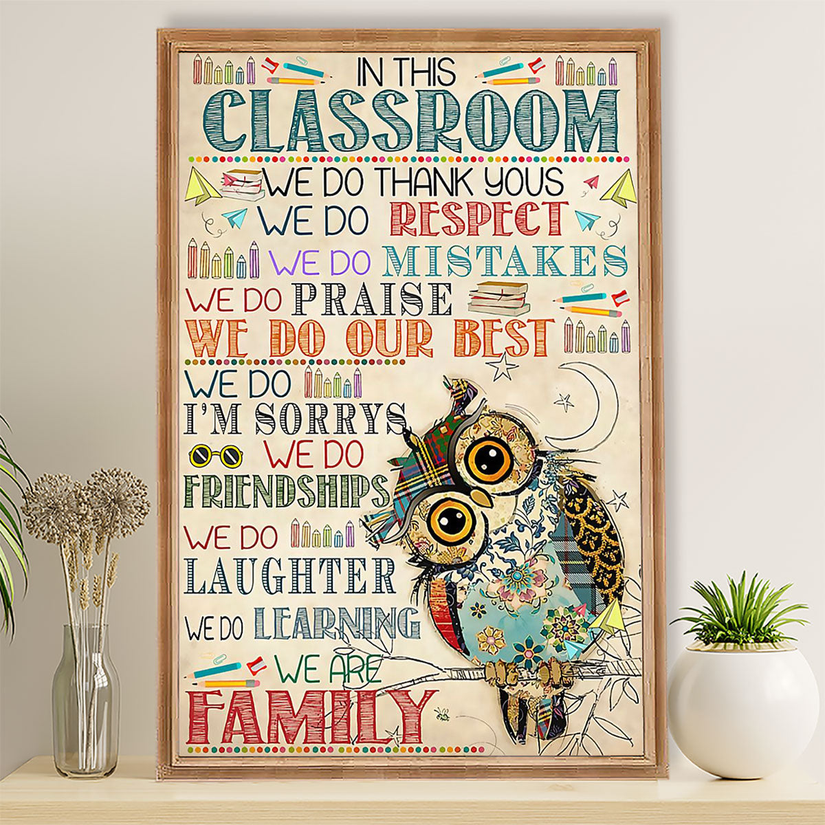 Teacher Classroom Poster In This Classroom | Student Wall Art Back to School Gift for Teacher