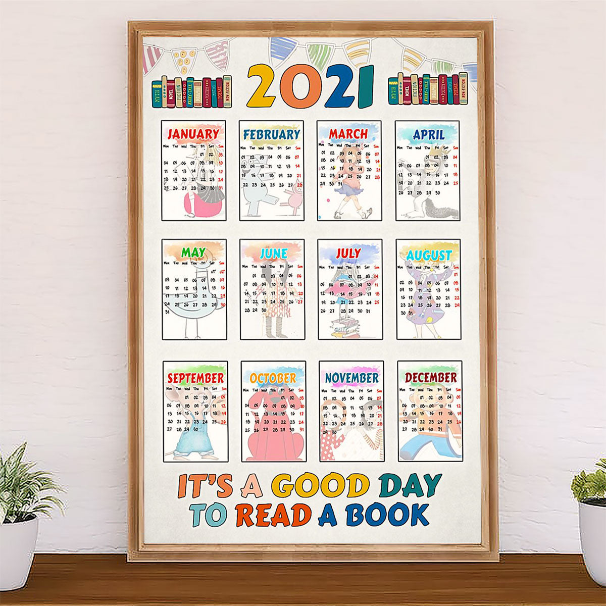 Teacher Classroom Poster 2021 Calendar | Student Wall Art Back to School Gift for Teacher