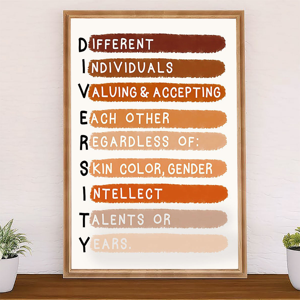 Teacher Classroom Canvas Diversity | Student Wall Art Back to School Gift for Teacher