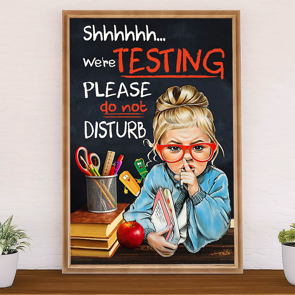 Teacher Classroom Canvas Do Not Disturb | Student Wall Art Back to School Gift for Teacher
