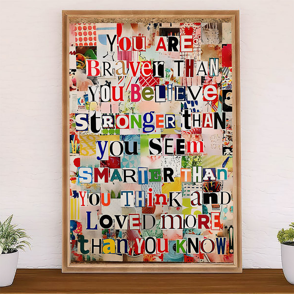 Teacher Classroom Poster You Are Braver Than You Believe | Student Wall Art Back to School Gift for Teacher