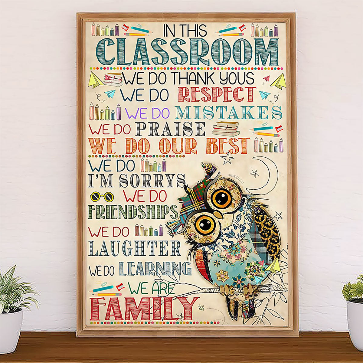 Teacher Classroom Poster In This Classroom | Student Wall Art Back to School Gift for Teacher