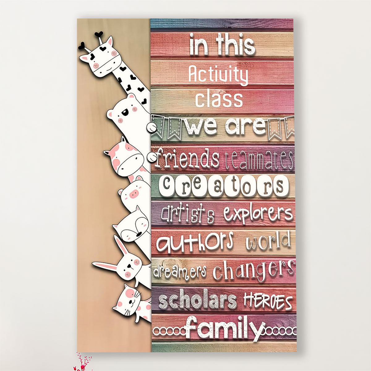 Teacher Classroom Canvas In This Actiuity Class | Student Wall Art Back to School Gift for Teacher