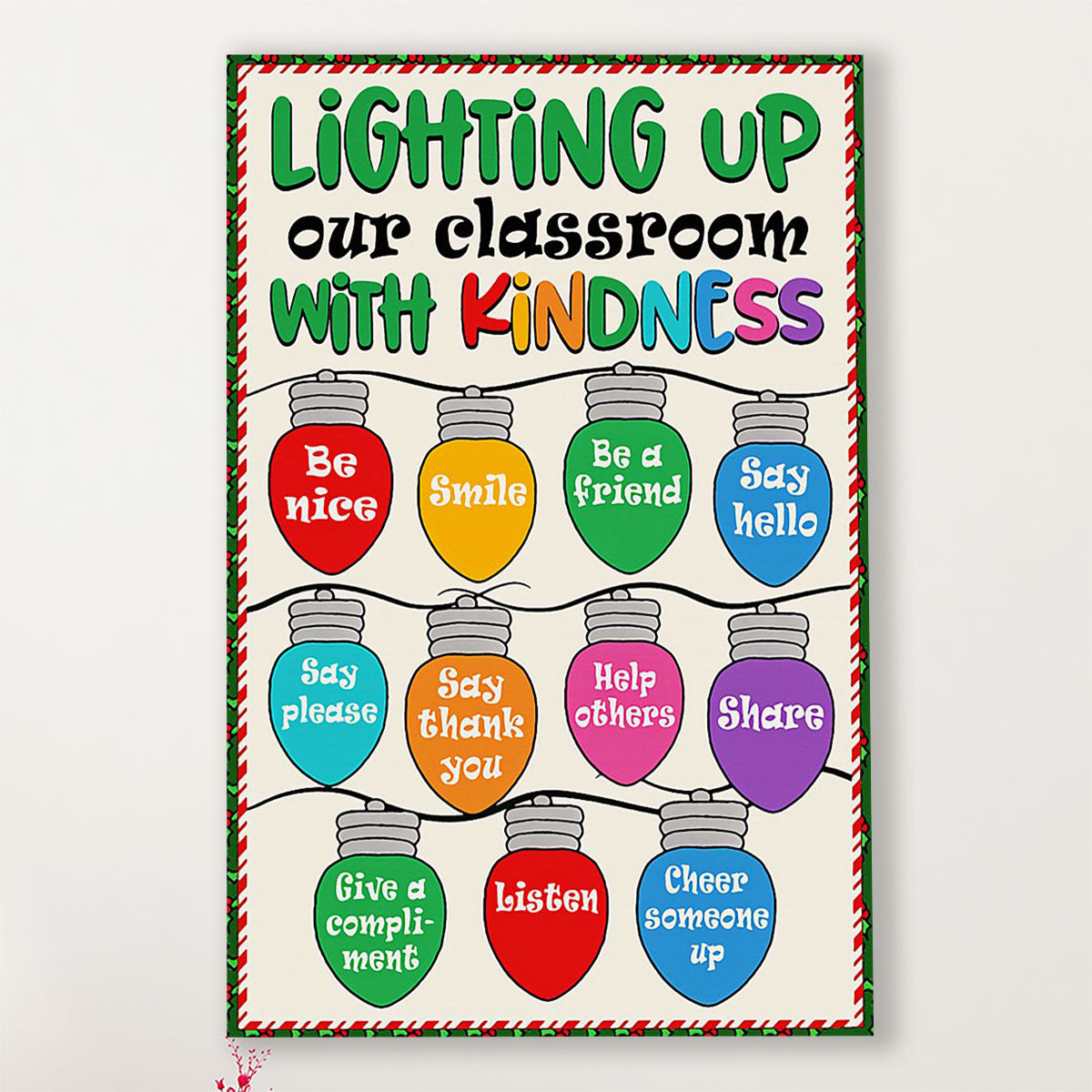 Teacher Classroom Poster Lighting Up Our Classroom | Student Wall Art Back to School Gift for Teacher