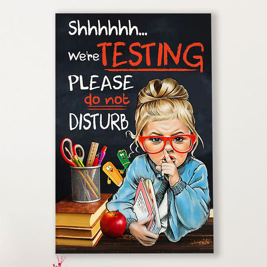 Teacher Classroom Canvas Do Not Disturb | Student Wall Art Back to School Gift for Teacher
