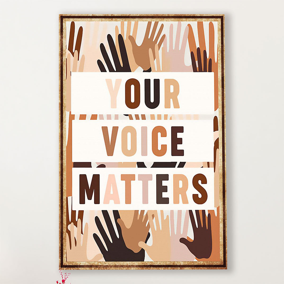 Teacher Classroom Canvas Your Voice Matters | Student Wall Art Back to School Gift for Teacher
