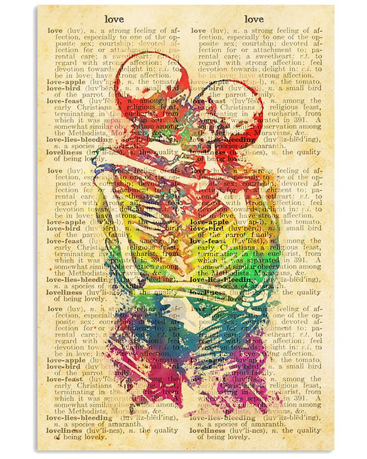 Skull LGBT Love Dictionary Style