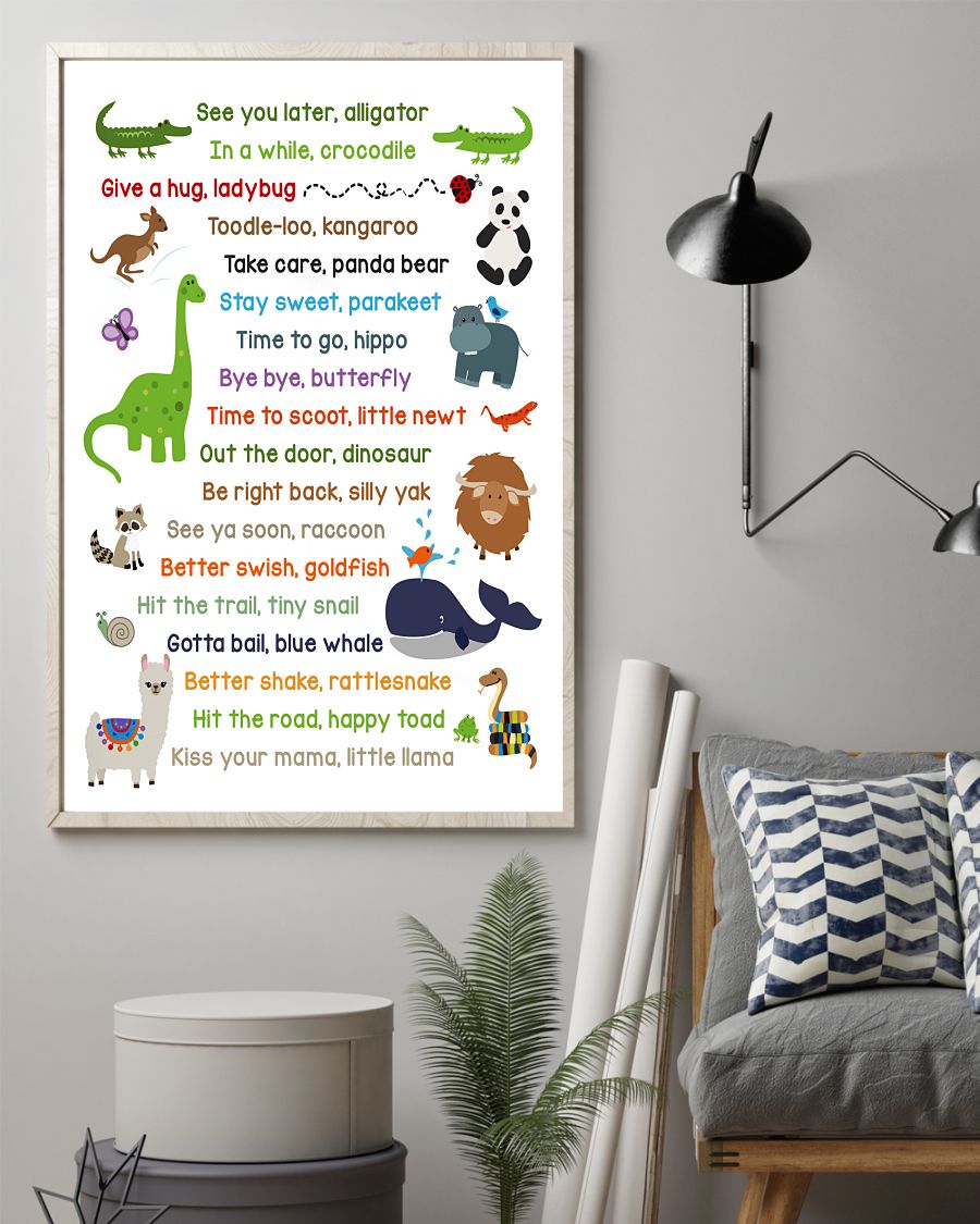 Teacher Classroom Poster See You Later, Alligator | Student Wall Art Back to School Gift for Teacher
