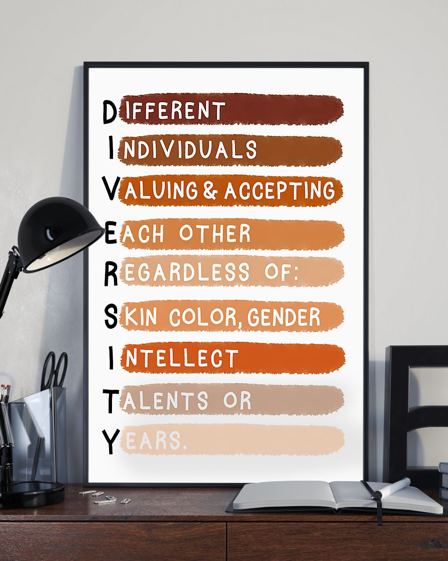 Teacher Classroom Poster Diversity | Student Wall Art Back to School Gift for Teacher
