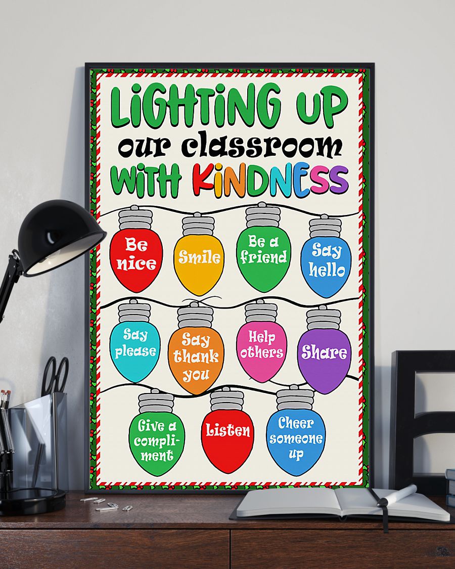 Teacher Classroom Canvas Lighting Up Our Classroom | Student Wall Art Back to School Gift for Teacher
