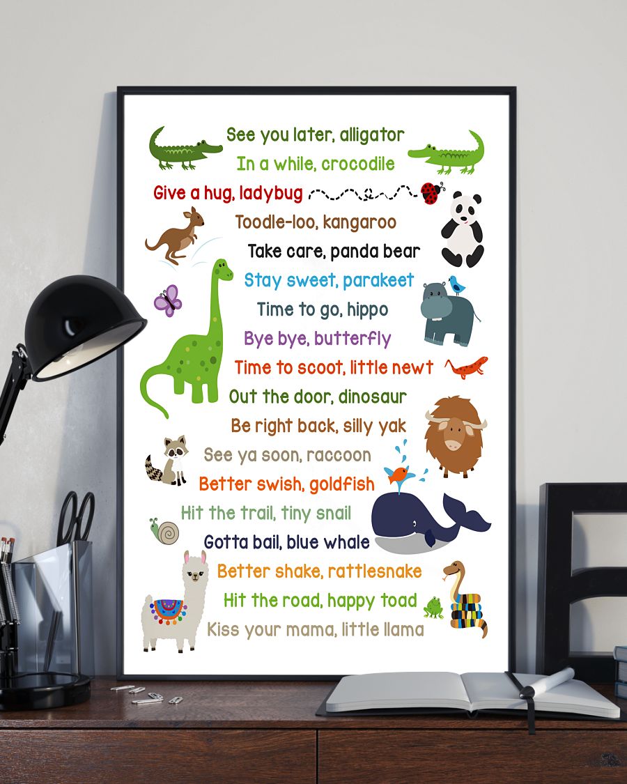 Teacher Classroom Poster See You Later, Alligator | Student Wall Art Back to School Gift for Teacher