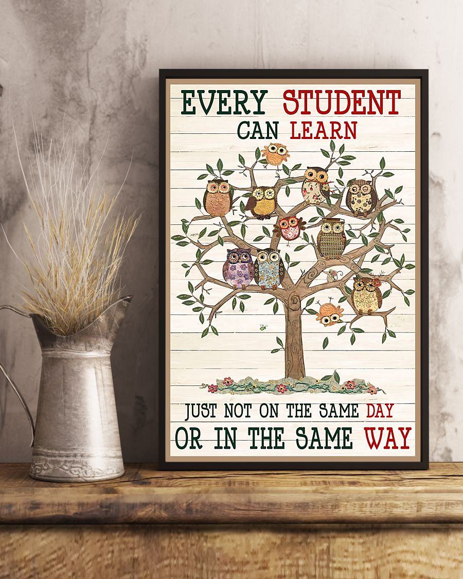 Teacher Classroom Canvas Every Student can Learn | Student Wall Art Back to School Gift for Teacher